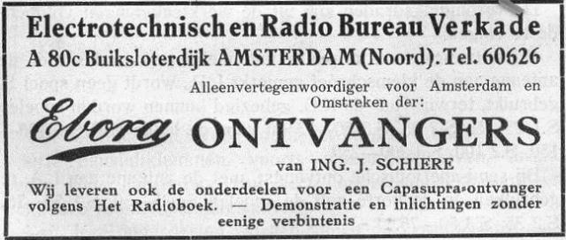 Advertentie Verkade voor Ebora ontvangers