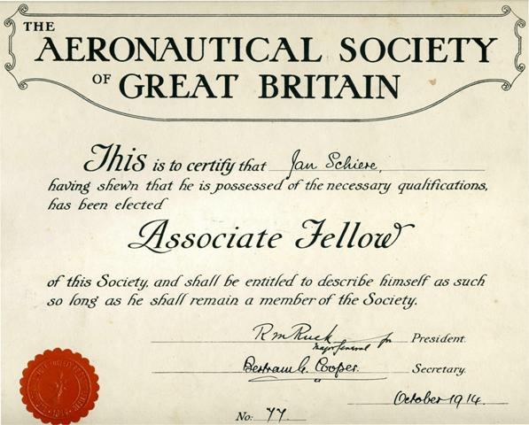 Oorkonde Jan Schiere