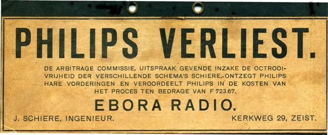 Philips versus Ebora radio