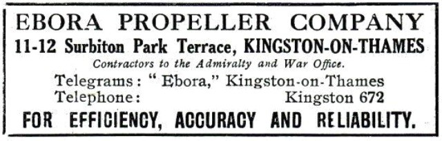 Advertentie Ebora Propellor 1917