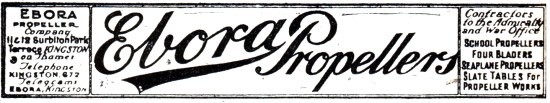 Advertentie Ebora Propellor 1918