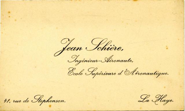 Visitekaartje Jan Schiere